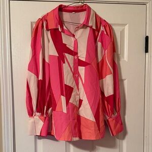SHEIN pink blouse size women’s Medium